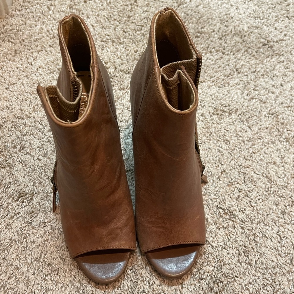 Levity peep toe booties